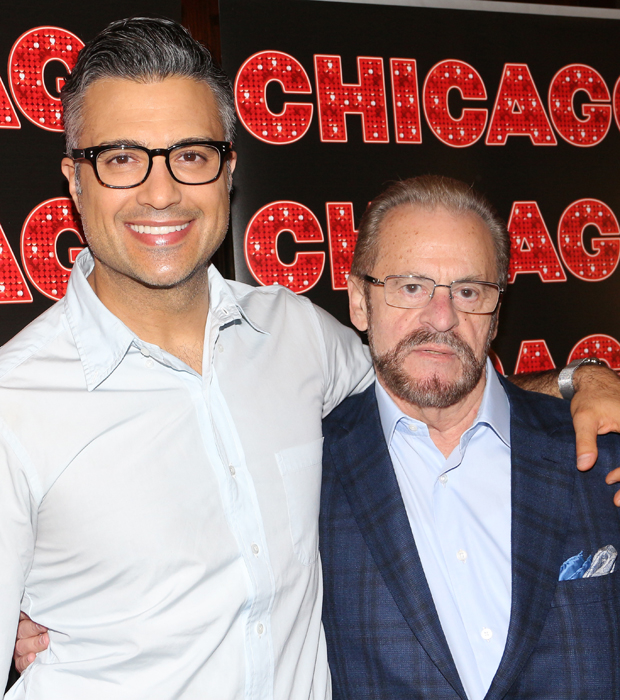 Jaime Camil poses with Chicago producer Barry Weissler.