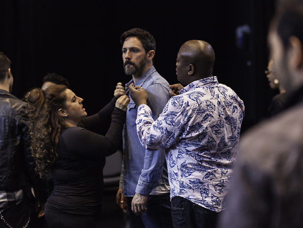 Marissa Jaret Winokur, Steve Kazee, and Tituss Burgess took part in a research and development staging of Merrily We Roll Along, directed by Michael Arden.