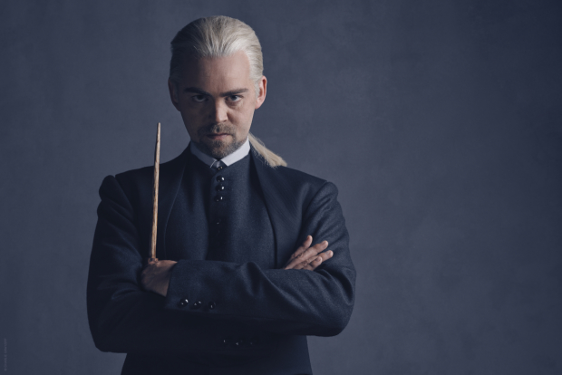 Alex Price as Draco Malfoy in Harry Potter and the Cursed Child. 