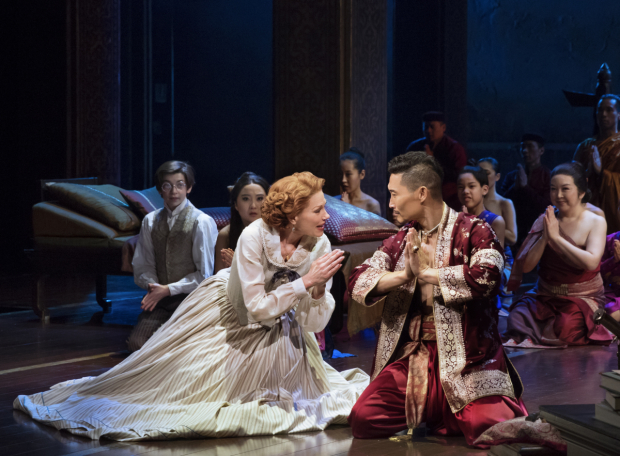 Marin Mazzie and Daniel Dae Kim in The King and I at the Vivian Beaumont Theater.
