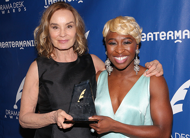 Jessica Lange and Cynthia Erivo are 2016 Drama Desk Award winners.