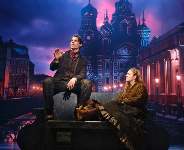 Derek Klena and Christy Altomare play Dimitri and Anya in Anastasia at Hartford Stage.