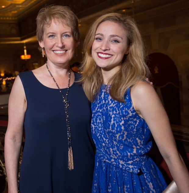 Christy Altomare (right) with Liz Callaway, who sang the role of Anya in the animated film Anastasia.