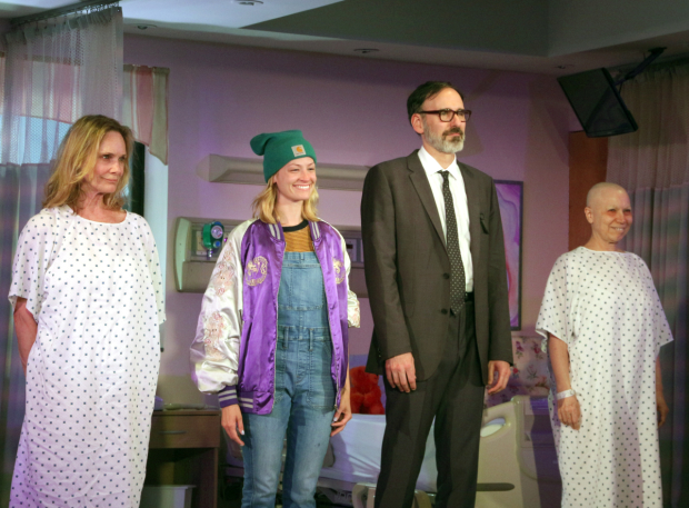 Lisa Emery, Beth Behrs, Erik Lochtefeld, and Jacqueline Sydney take their opening-night bow.