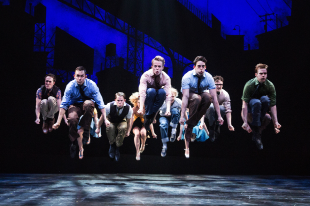 The Jets of Paper Mill Playhouse&#39;s production of West Side Story, directed by Mark S. Hoebee.
