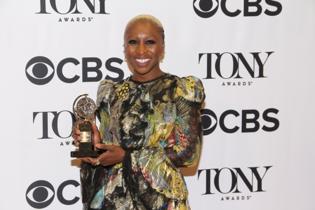Cynthia Erivo wins the 2016 Tony for Best Performance by an Actress in a Leading Role in a Musical.