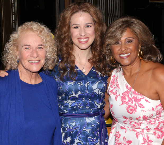 Carole King and Darlene Love join Beautiful star Chilina Kennedy to celebrate the show&#39;s 1,000th performance at the Stephen Sondheim Theatre.