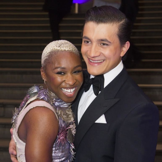 Cynthia Erivo and Dean John-Wilson at the opening night of Aladdin in London.