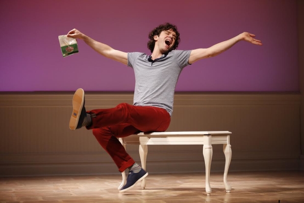 Michael Urie in Buyer &amp; Cellar, written by Jonathan Tolins, and directed by Stephen Brackett, at Westport Country Playhouse.