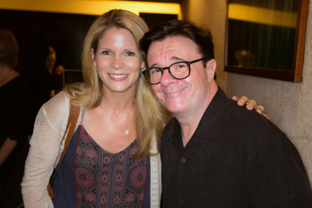 Kelli O&#39;Hara and Nathan Lane at the Broadway for Orlando benefit single recording of &quot;What the World Needs Now Is Love.&quot;