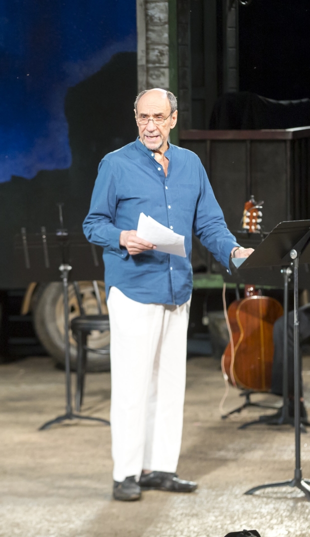 F. Murray Abraham takes part in the Public Theater&#39;s celebration of World Refugee Day.