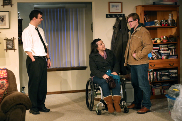 David Harrell, Jamie Petrone, and John McGinty appear in The Healing at Theatre Row.