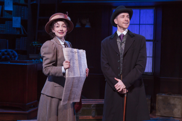 Megan McGinnis and Adam Halpin in the off-Broadway production of Daddy Long Legs.