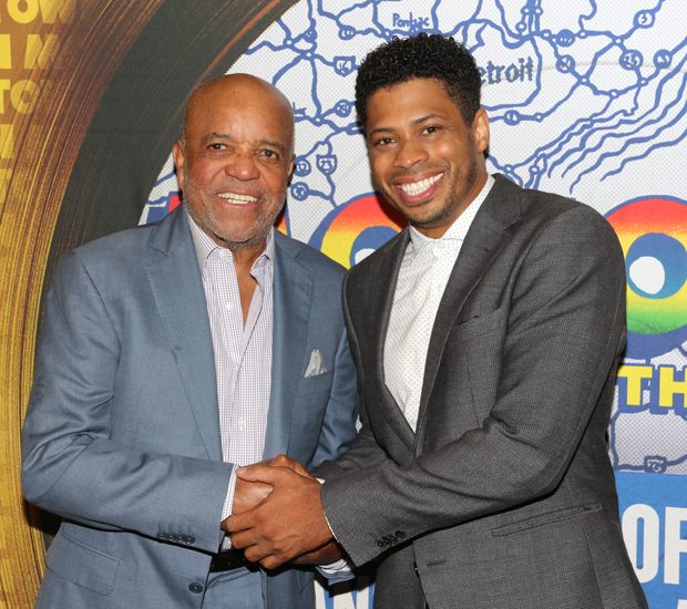 Motown founder and creator Berry Gordy poses with Chester Gregory, who plays him in Motown the Musical.