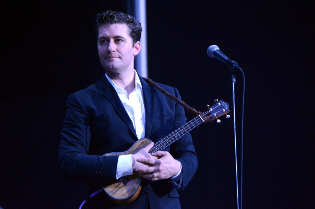 Matthew Morrison performs with his ukulele.