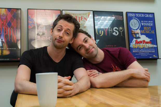 Gosh Grisetti and Rob McClure play Nigel and Nick Bottom in Something Rotten!