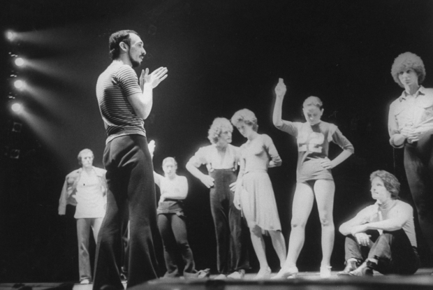 Michael Bennett and the original cast of A Chorus Line.