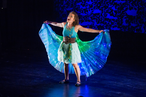 Elly Noble stars in the title role of Tink!, directed by Rachel Klein, for NYMF at the Pearl Theatre.