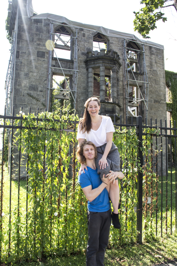 At the Renwick Smallpox Hospital on Roosevelt Island, Colin Bates and Anna Bates stage a scene from Lucy Prebble&#39;s The Effect.