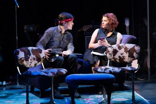 Chris Gleim and Rachel Stern star in Single, written by Karen Bishko and Nat Bennett, for NYMF at the June Havoc Theatre.