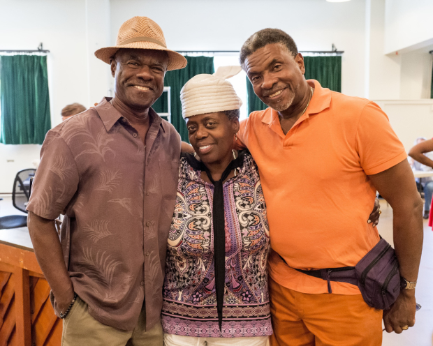 Cast members Glynn Turman, Lillias White, and Keith David on the first day of rehearsal for August Wilson's Ma Rainey's Black Bottom.