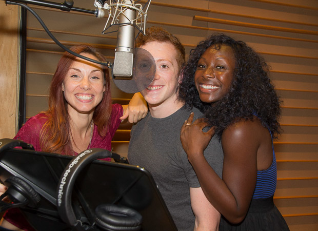 The stars of The SpongeBob Musical are all smiles as they record their cast album.