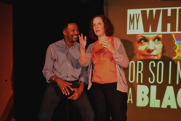 Rick Younger and Vanessa Shealy star in My White Wife, or So I Married a Black Man.