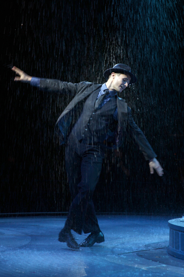 Mark Evans as Don Lockwood in North Shore Music Theatre&#39;s production of Singin&#39; in the Rain.