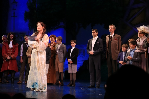 Laura Michelle Kelly delivers a farewell speech as the curtain comes down on Finding Neverland.