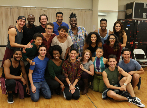 The 20th-anniversary touring company of Jonathan Larson&#39;s Rent meets the press in their rehearsal studio.