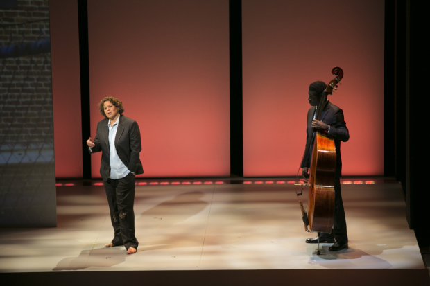 Anna Deavere Smith and Marcus Shelby in Notes from the Field: Doing Time in Education, directed by Leonard Foglia, at the American Repertory Theater.