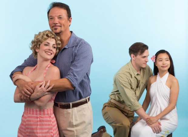 Kate Fahrner, Paul Schoeffler, Ben Michael, and Alison T. Chi star in Rodgers and Hammerstein's South Pacific, directed by Charles Abbott, at Walnut Street Theatre.