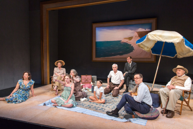 The cast of A Day by the Sea, directed by Austin Pendleton, at the Beckett Theatre.