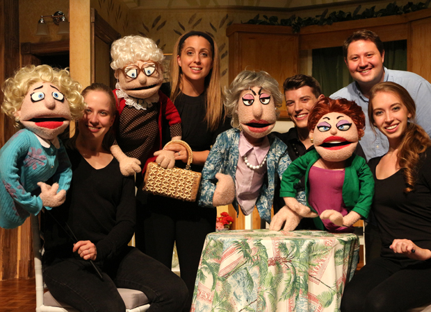 The human and puppet stars of That Golden Girls Show! take the stage at the DR2 Theatre.