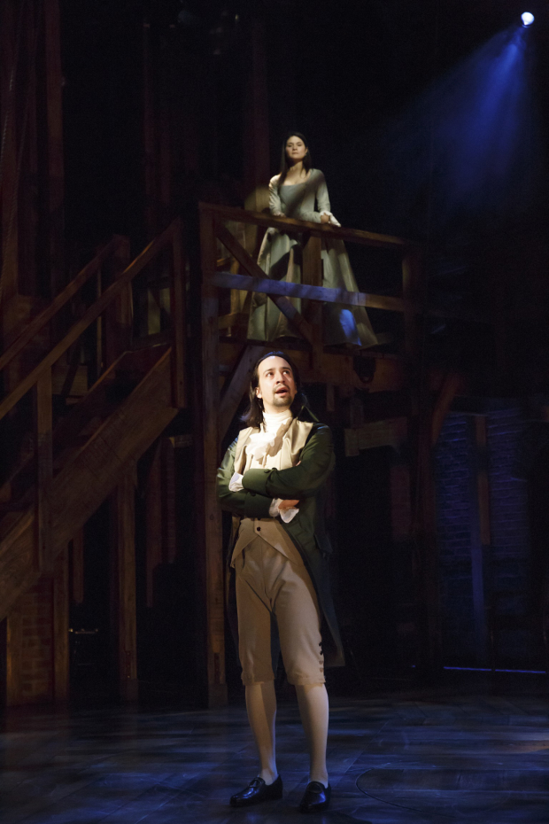 Lin-Manuel Miranda as Alexander Hamilton during Hamilton&#39;s off-Broadway run at the Public Theater.