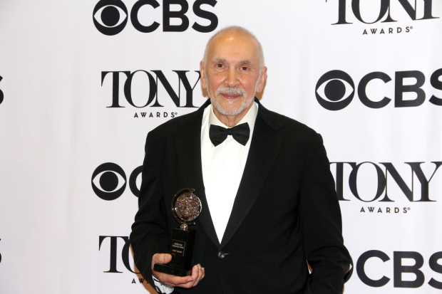 Frank Langella with his 2016 Tony for Best Performance by an Actor in a Leading Role in a Play.