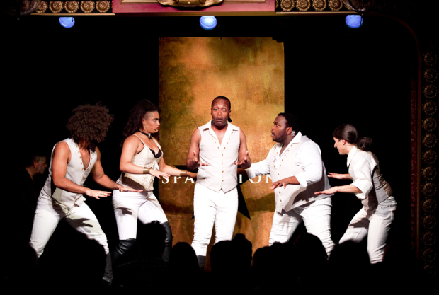 The cast of Spamilton at the Triad.