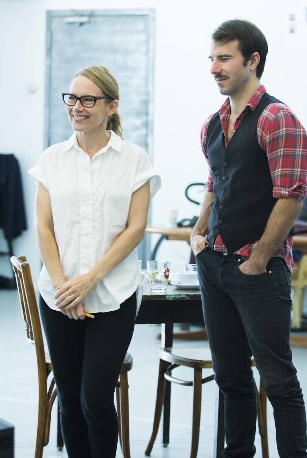 Amy Ryan and Alex Hurt rehearse a scene of Mike Bartlett&#39;s new play.