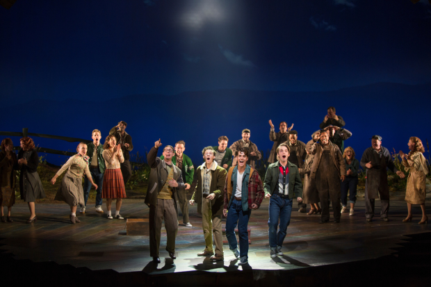 The cast of October Sky at the Old Globe Theatre.