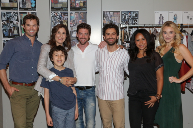 The cast of Falsettos, beginning performances at the Walter Kerr Theatre on September 29.
