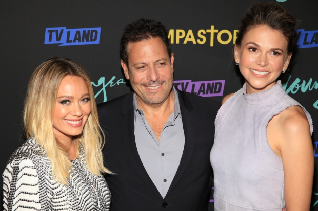 Hilary Duff, Darren Star, and Sutton Foster celebrate the season premiere of Younger.