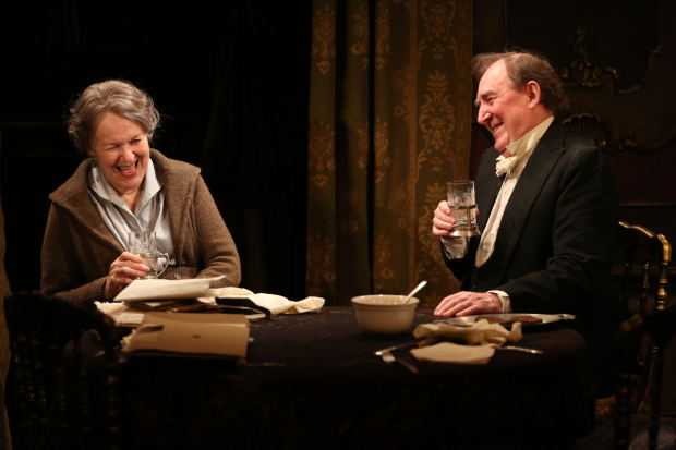 Dearbhla Molloy and Dermot Crowley in Afterplay, directed by Joe Dowling, at the Irish Repertory Theatre.