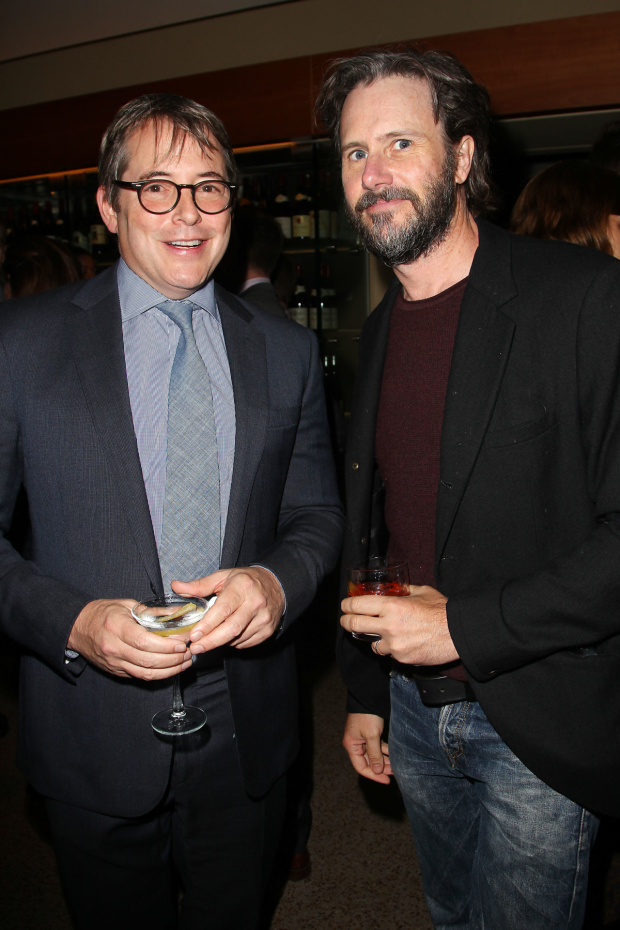 Cast members Matthew Broderick and Josh Hamilton celebrate the the afterparty.