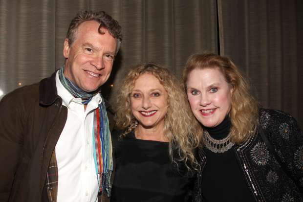 Broadway mainstays Tate Donovan, Carol Kane, and Celia Weston gather for a photo.