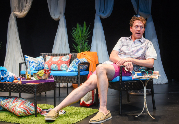 Drew Droege, writer and performer of Bright Colors and Bold Patterns, directed by Michael Urie, at the Lex.
