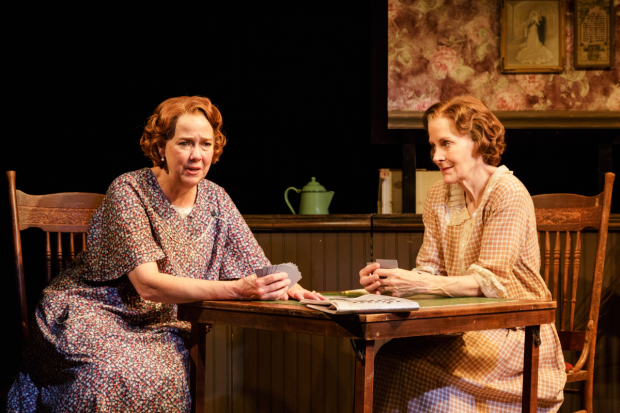 Harriet Harris and Hallie Foote in the Primary Stages production of The Roads to Home by Horton Foote at the Cherry Lane Theatre.