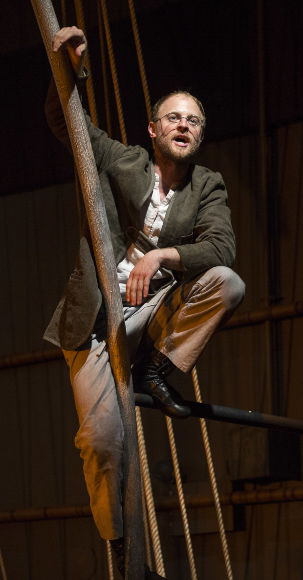 Jamie Abelson stars as Ishmael in the Lookingglass Theatre Company production of Moby Dick, adapted and directed by David Catlin.