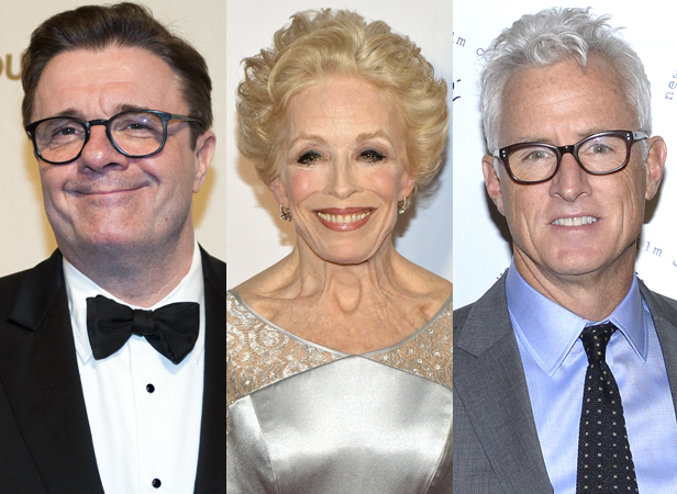 Nathan Lane, Holland Taylor, and John Slattery are among the cast of The Front Page.