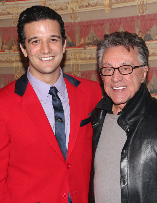 Mark Ballas, the current Frankie Valli in Jersey Boys, meets the real Valli at the Lunt-Fontanne Theatre.