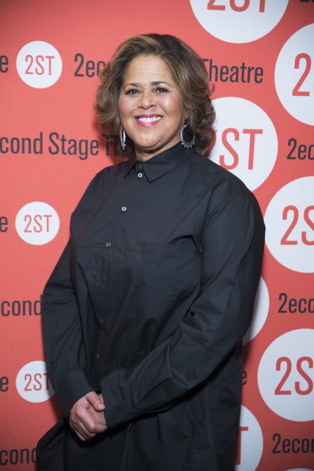 Anna Deavere Smith celebrates her opening night in Notes From the Field.